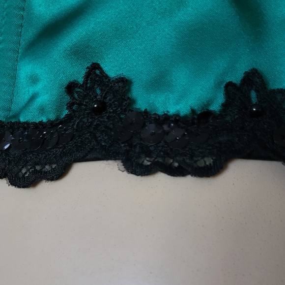 INTIMATE ATTITUDES VINTAGE EMERALD GREEN CORSET - Picture 5 of 8